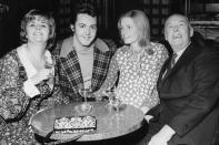 <p>With wife Linda, his father James and his stepmother Angela in 1971.</p>