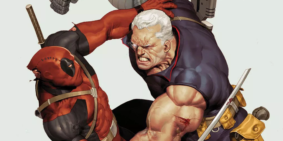 Deadpool and Cable coming to blows in the comics (Credit: Marvel Comics)