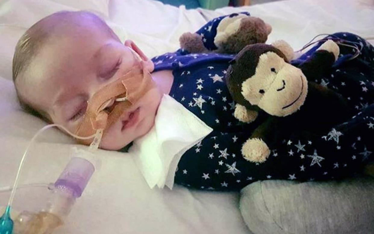 Charlie Gard, who suffers a rare genetic condition and is subject to a court case over his future - PA