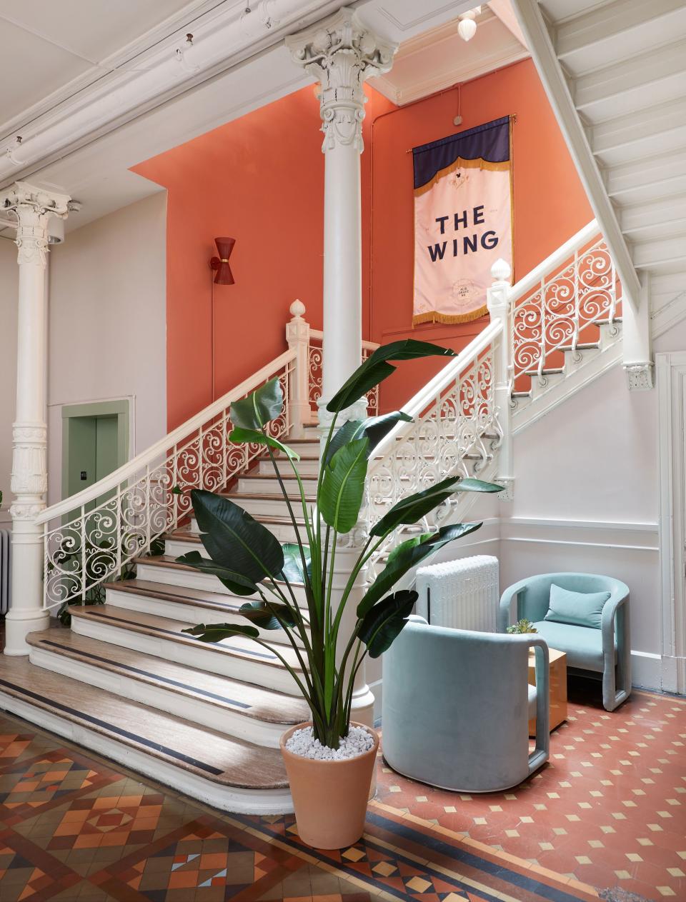 That grand staircase is perfect for making a grand entrance. And check out that tile!