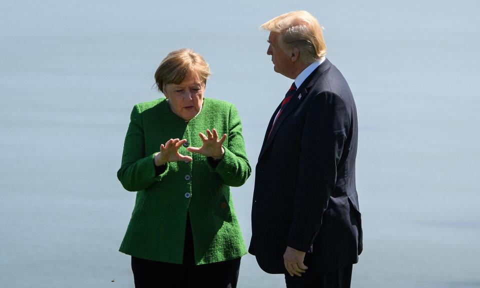 Angela Merkel y Donald Trump/Leon Neal/Getty Images