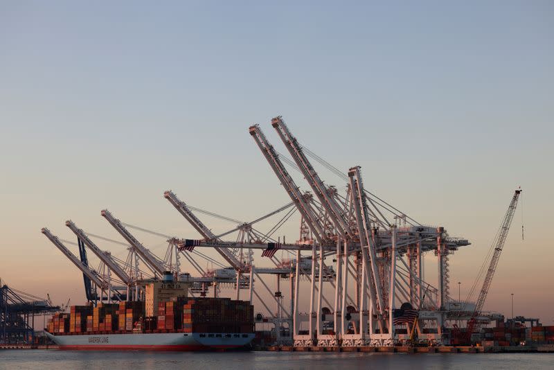 U.S. President Joe Biden visits the Port of Baltimore