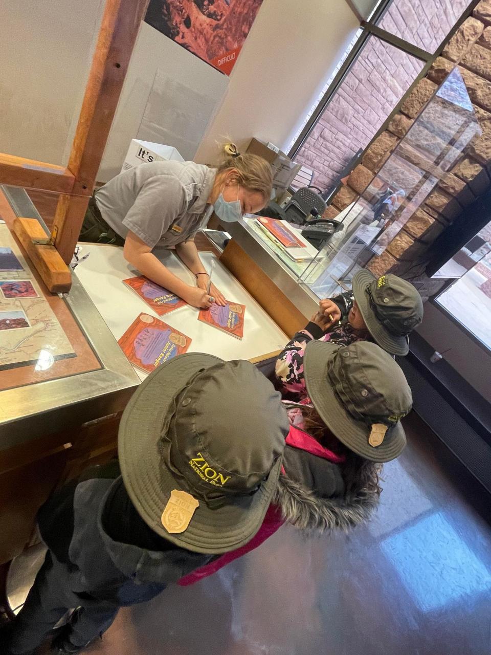 While the Junior Ranger program is designed for kids like Maya, Daniella and Jonathan Zrihen, visitors of any age are invited to take part in the educational activities and pledge to help protect national parks.