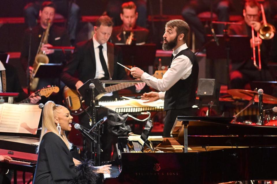 Sheléa played piano on Dr Feelgood while Jules Buckley conducted his newly formed ensemble (BBC/Mark Allan)