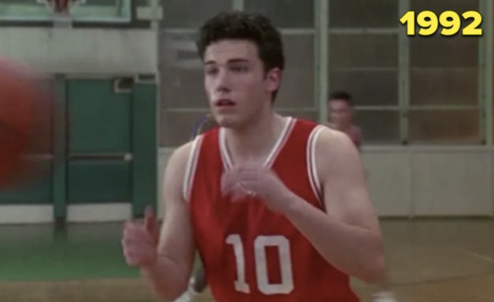 Ben Affleck playing basketball in the "Buffy" movie