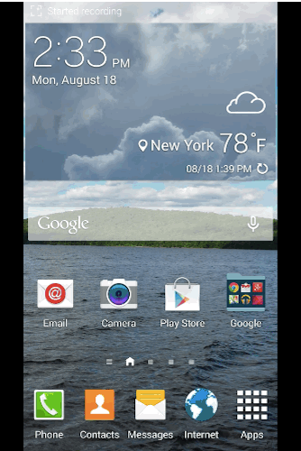 GIF demonstrating how to turn on Airplane mode