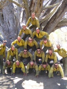 The Granite Mountain Hotshots in 2013. (Not pictured: team members Christopher MacKenzie and Eric Marsh).