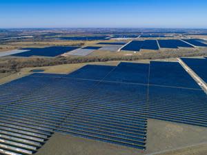 The 163-megawatt Elm Branch solar power project in Texas was developed by Lightsource bp and is powered by First Solar Series 6 photovoltaic modules. Lightsource bp and bp have signed a multi-year agreement for up to 5.4 gigawatts of First Solar modules to be delivered between 2023 and 2025 (Photo: Lightsource bp)