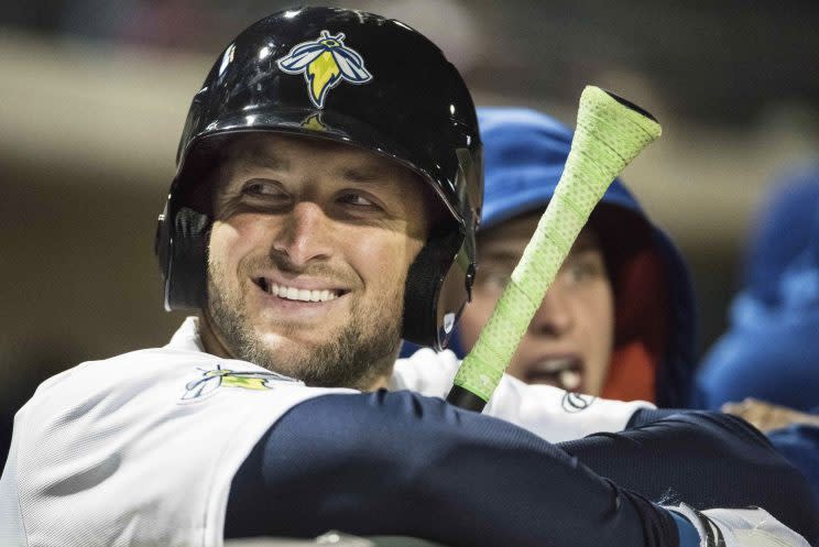 How much of Tim Tebow's baseball bid is truly authentic? (AP)