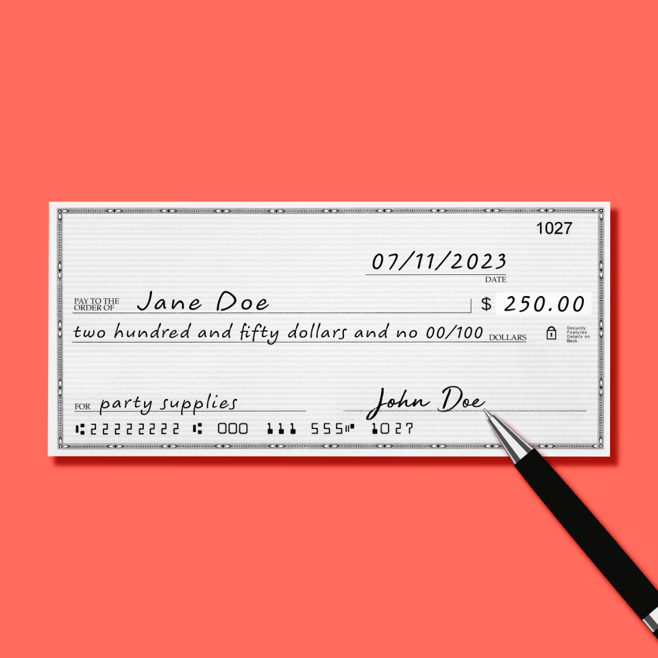 how to write a check