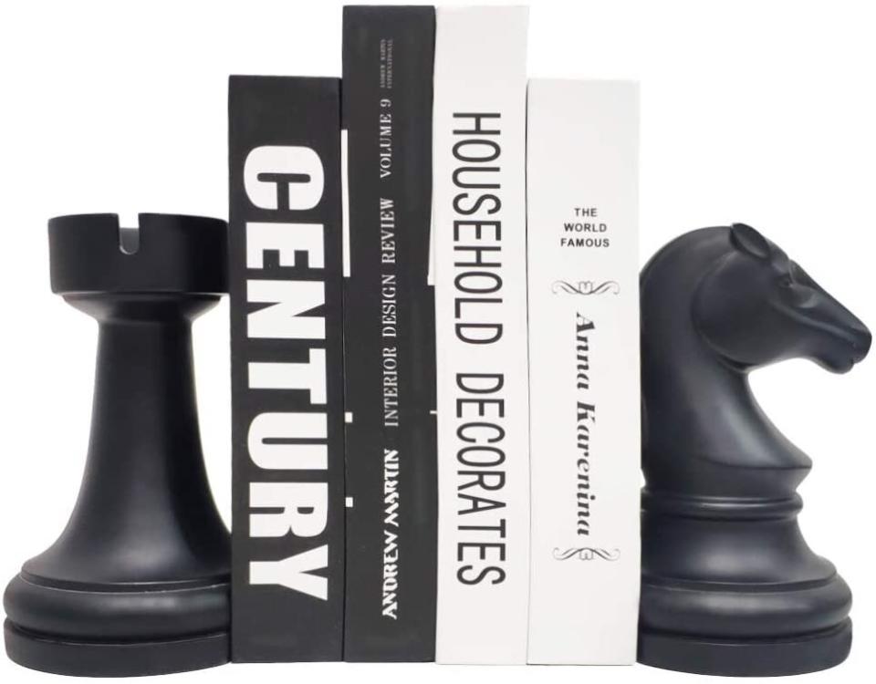 If they started reading up on openings, these bookends will be much needed. They're made with a <a href="https://www.huffpost.com/entry/matte-black-home-decor-furniture-industrial-style_l_5f764b08c5b66377b27f86bf" target="_blank" rel="noopener noreferrer">matte black finish</a>, which is very<i> in</i> right now. <a href="https://amzn.to/2JGnWZY" target="_blank" rel="noopener noreferrer">Find it for $31 at Amazon</a>. 