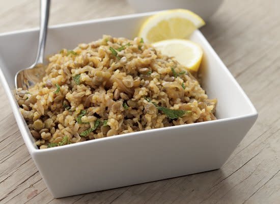 <strong>Get the <a href="http://www.huffingtonpost.com/2011/10/27/bulgur--lentils_n_1062560.html" target="_hplink">Bulgur and Lentils recipe</a></strong>