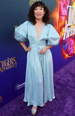 <p>Randy Shropshire/Getty Images</p> Sandra Oh attends "The Tiger's Apprentice" premiere event at the Sherry Lansing Theatre at Paramount Studios on January 27, 2024 in Los Angeles, California.