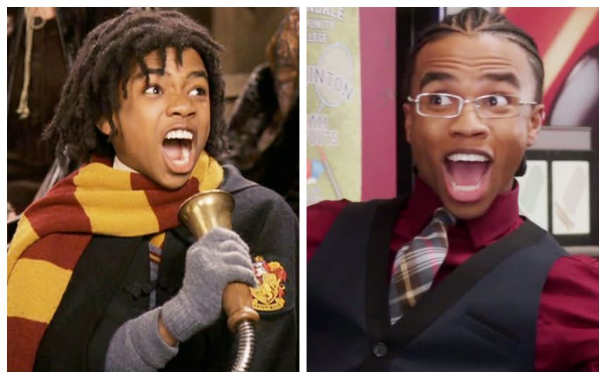 Luke Youngblood in Harry Potter and Luke Youngblood in Community - Credit: Film Stills (L); NBC (R)