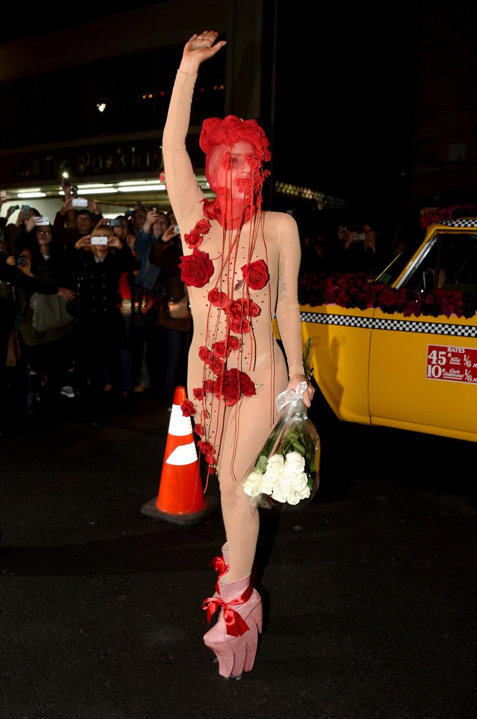 <p>We all love roses but obviously not as much as Gaga, this is true dedication. [Photo: Getty] </p>