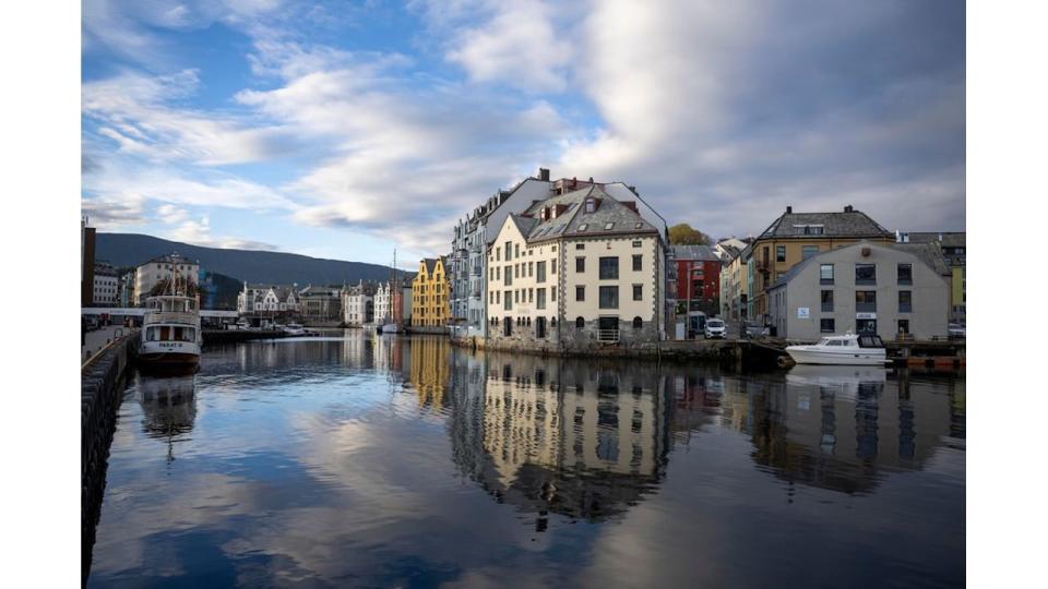 Alesund town in Norway, where Princess Martha Louise and shaman Durek Verrett will celebrate their wedding