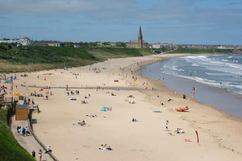 A bright and breezy afternoon at Tynemouth Longsands Beach