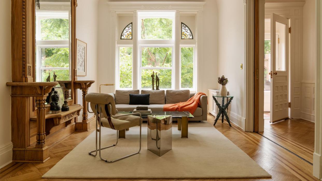 living room in a brownstone