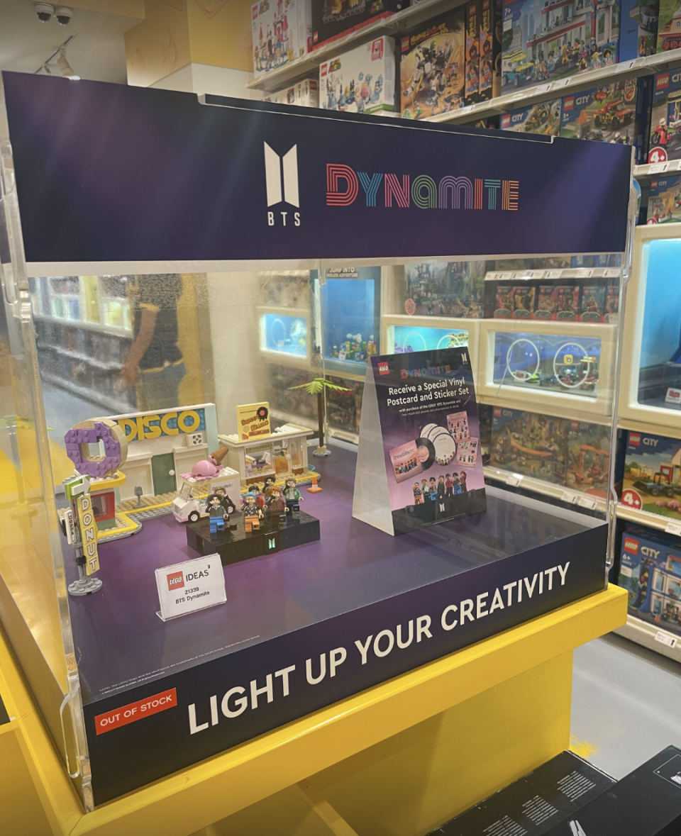 The BTS Dynamite set was already sold out a couple of weeks ago when we visited a Lego retail store in Jurong. 