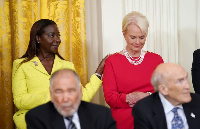 Biden holds the Presidential Medal of Freedom ceremony the White House in Washington