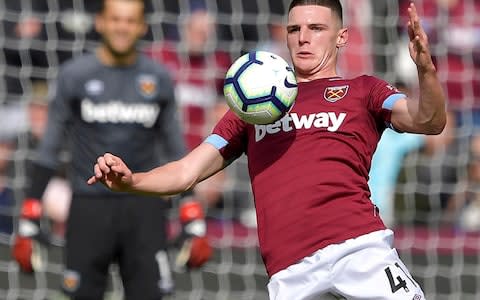 Declan Rice controls the ball - Credit: Getty Images