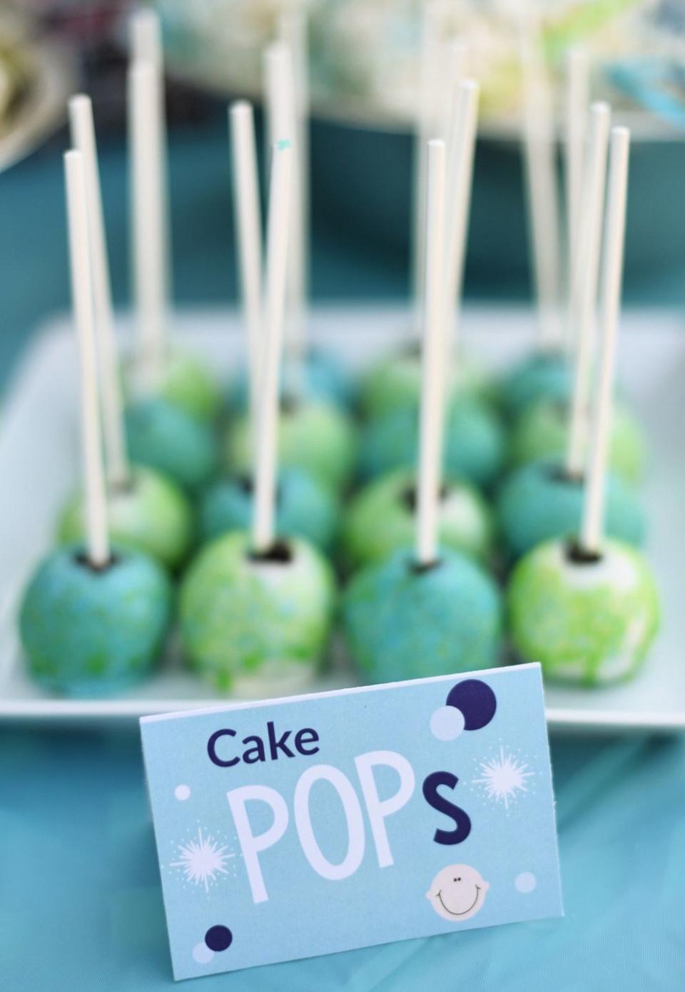 a tray of artfully arranged cake pops