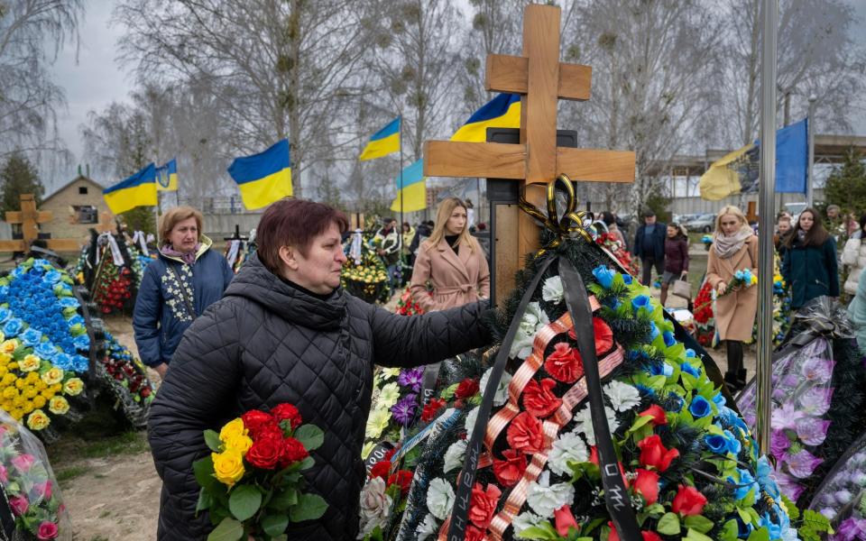 Bucha Cemetery on the 1st Anniversary of the liberation of Bucha from Russian occupation - Paul Grover/Paul Grover for the Telegraph