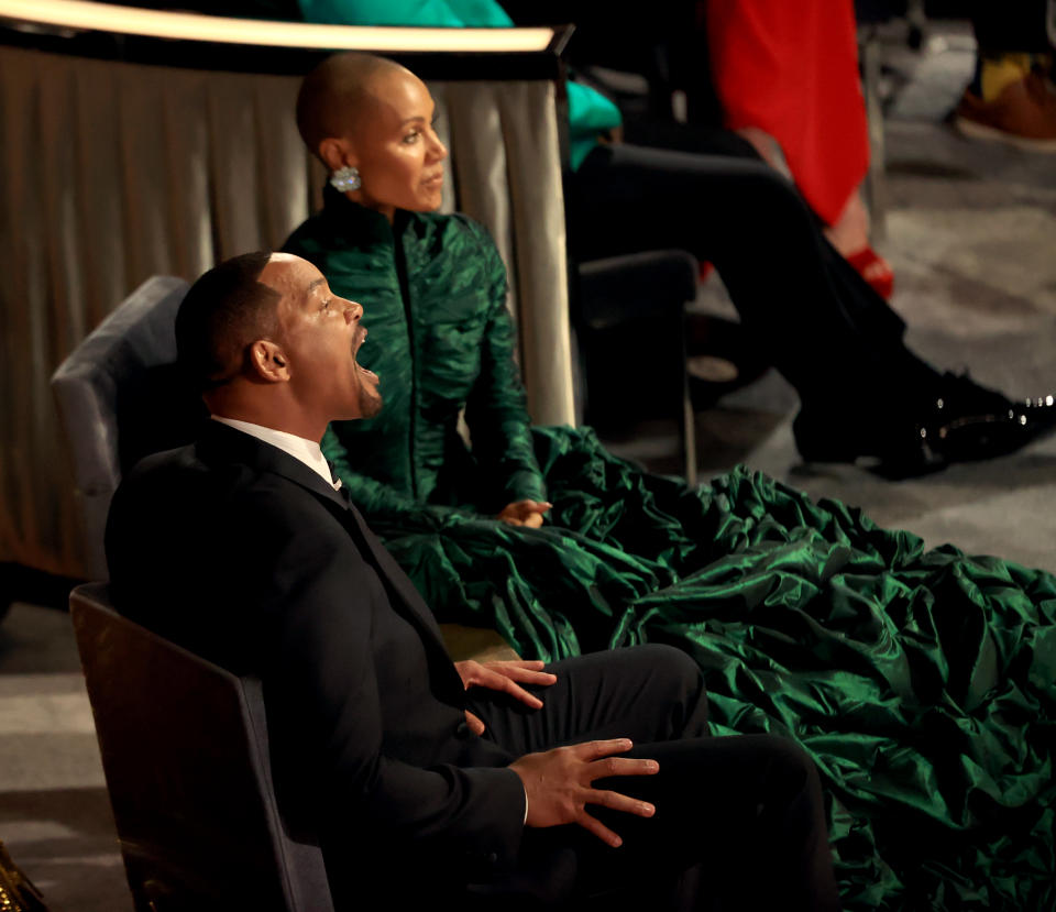 Will Smith and Jada Pinkett Smith at the 94th Academy Awards held at Dolby Theatre at the Hollywood & Highland Center on March 27th, 2022 in Los Angeles, California.