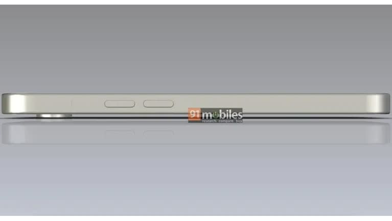 A leaked CAD render of the iPhone SE 4