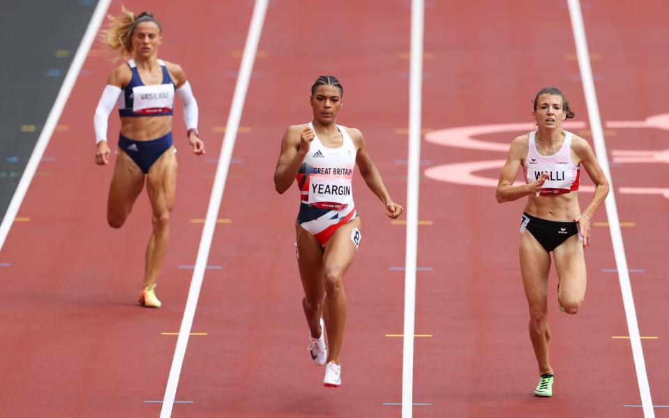 Yeargin was disqualified from her 400m heat after committing a lane infringement. - Getty Images