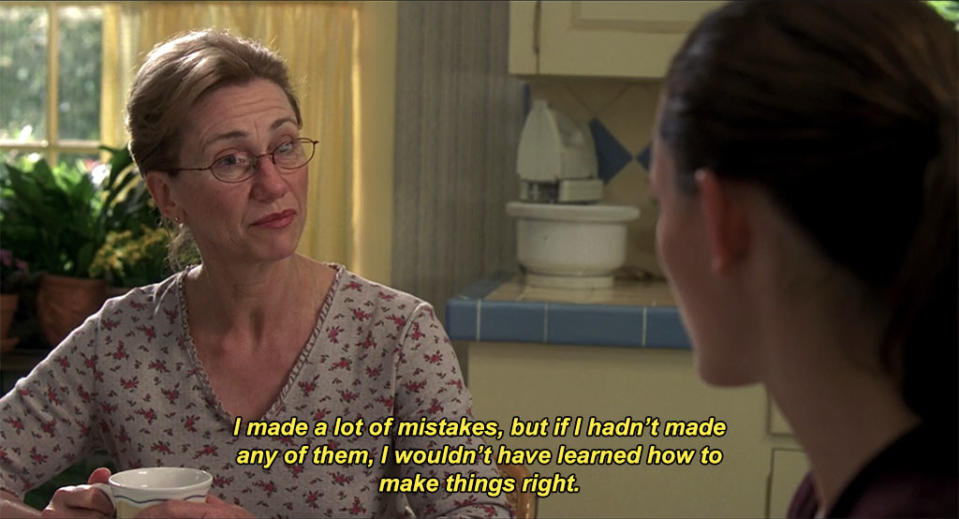 Kathy Baker as Jenna's mom gives her adult daughter evergreen life advice in "13 Going on 30"