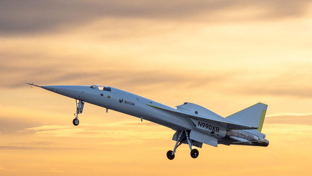 Boom Supersonic's XB-1 test plane taking off