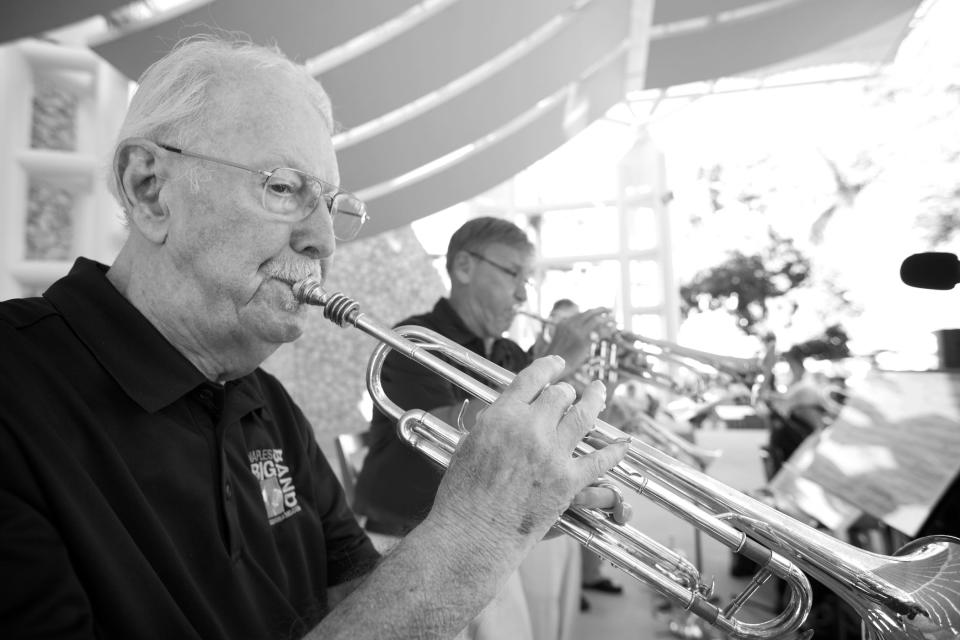 Art Zens performs at a Naples Big Band concert in March 2019