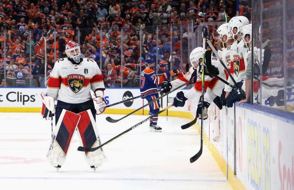 The Panthers have another opportunity to win the first Stanley Cup in franchise history in Game 5 against the Oilers.  (Photo by Bruce Bennett/Getty Images)