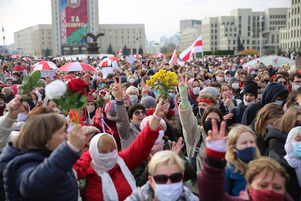 Belarus Protests (Copyright 2020 The Associated Press. All rights reserved)