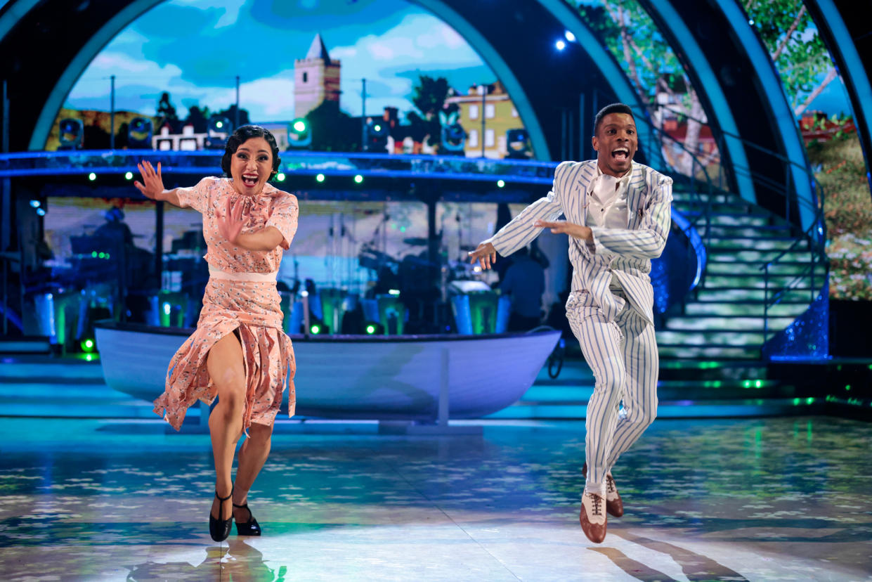 WARNING: Embargoed for publication until 20:00:01 on 13/11/2021 - Programme Name: Strictly Come Dancing 2021 - TX: 13/11/2021 - Episode: n/a (No. n/a) - Picture Shows: **DRESS REHEARSAL - EMBARGOED UNTIL 20:00 HRS ON SATURDAY 13TH NOVEMBER 2021** Nancy Xu, Rhys Stephenson - (C) BBC - Photographer: Guy Levy