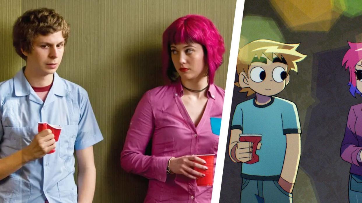 scott pilgrim takes off anime vs movie actors