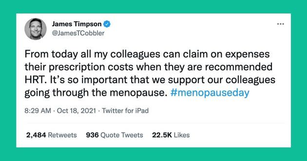 James Timpson tweeted about menopause day (Photo: Twitter @JamesTCobbler)