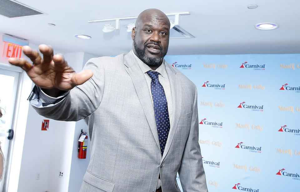 NEW YORK, NEW YORK - JUNE 18: Carnival Cruise Line & Shaquille O'Neal host deck party on Carnival's newest ship "Mardi Gras" at Chelsea Piers on June 18, 2019 in New York City. (Photo by John Lamparski/Getty Images)