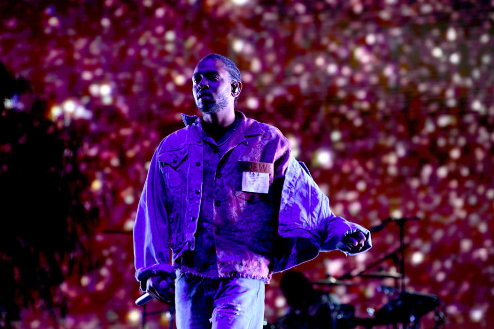 <p>The singer made a pair of surprise appearances during the first night of Coachella, joining both Vince Staples and SZA onstage. (Photo: Larry Busacca/Getty Images for Coachella) </p>