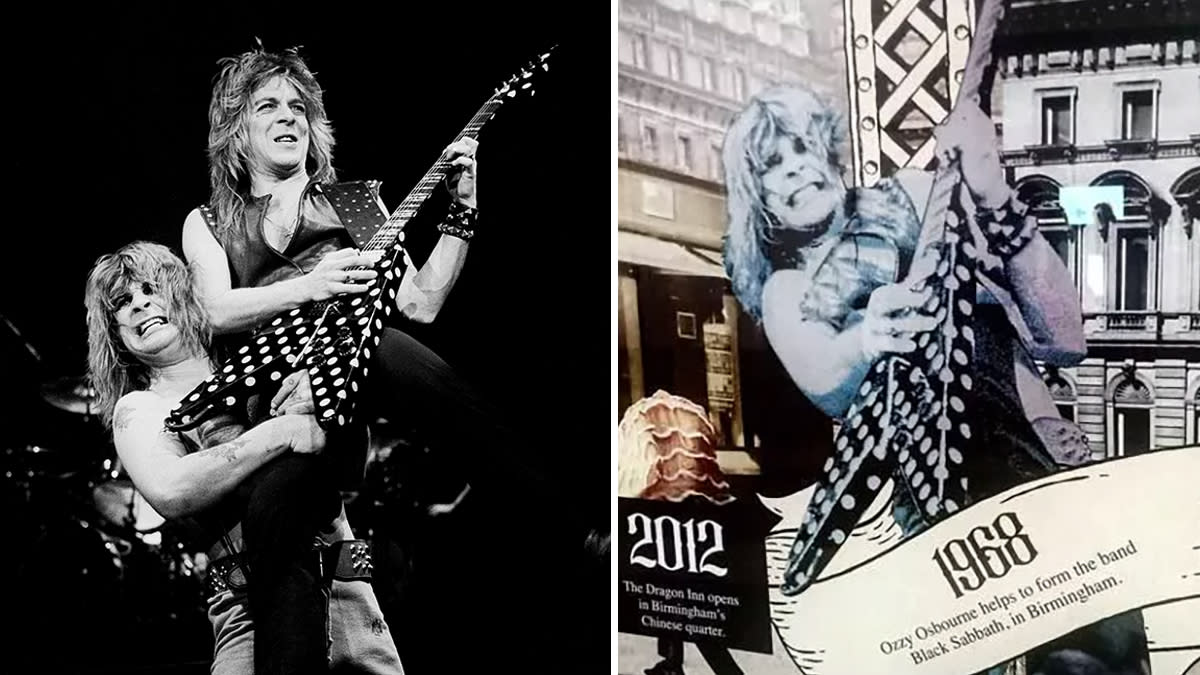  Ozzy Osbourne and Randy Rhoads playing live, and an Ozzy Osbourne tribute that depicts him playing guitar 