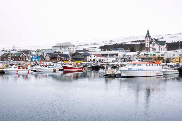 Husavik harbour in Iceland