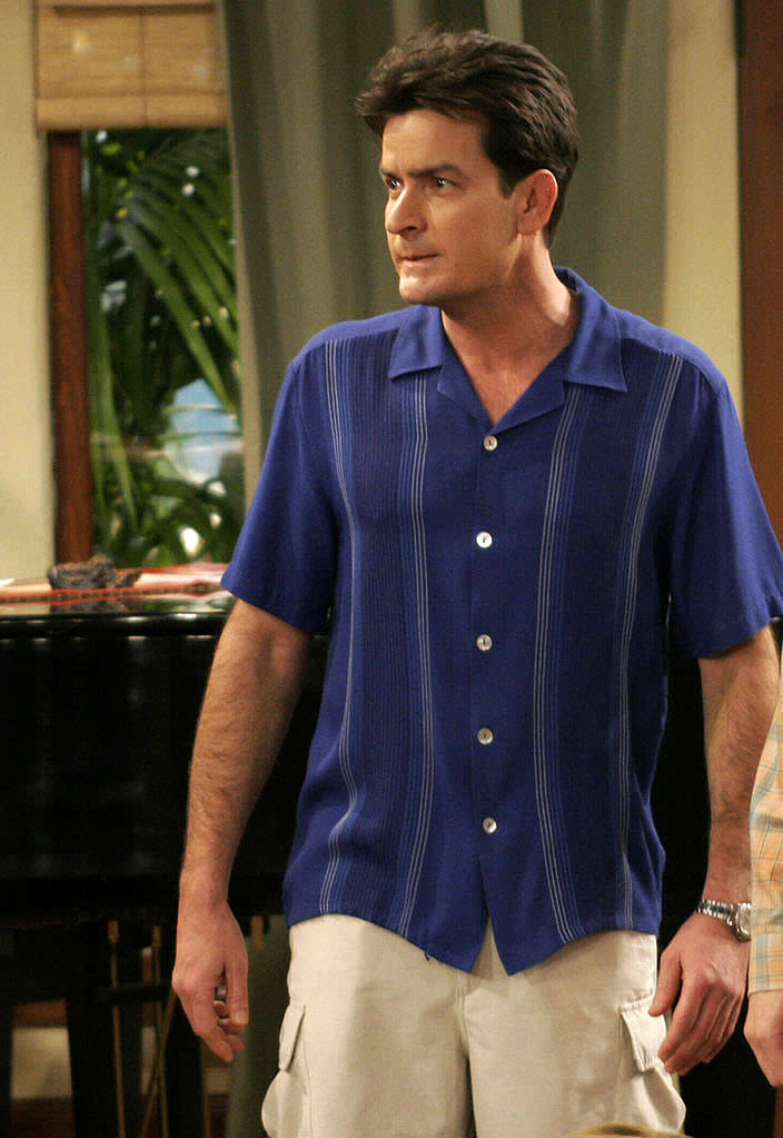 Charlie Sheen in Bowling Shirts