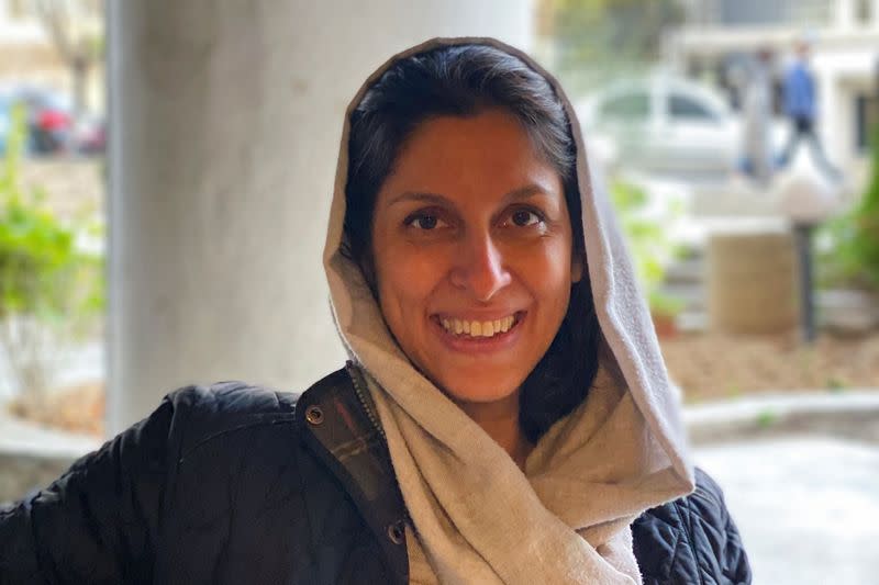 A British-Iranian aid worker, Nazanin Zaghari-Ratcliffe, poses for a photo after she was released in Tehran