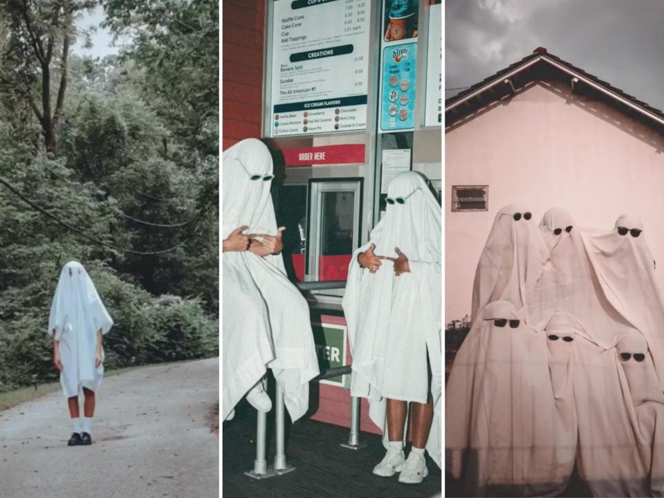 ghost tiktok photoshoot trend