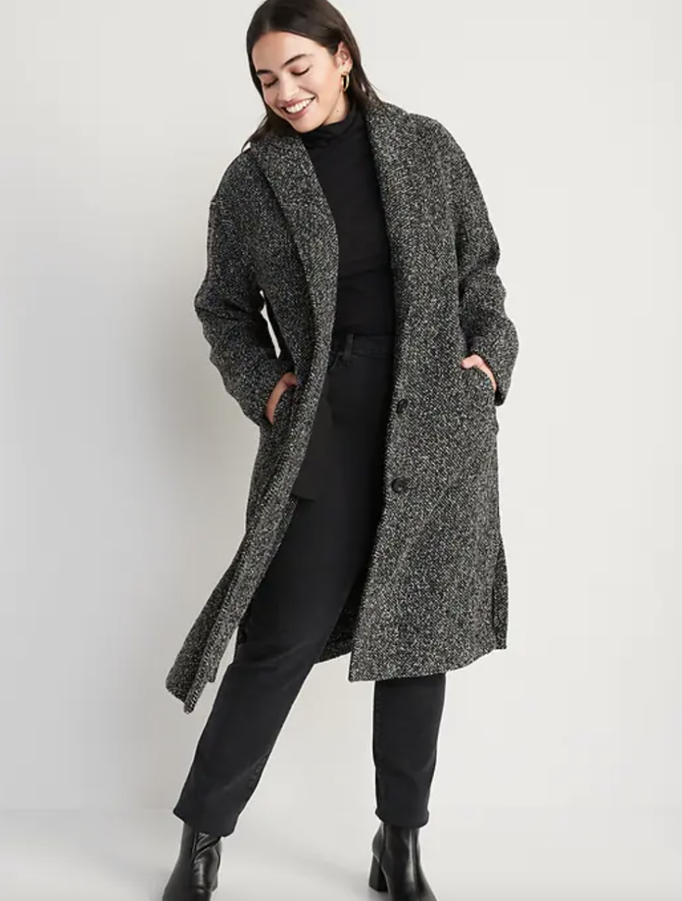 Relaxed Textured Overcoat (Photo via Old Navy)