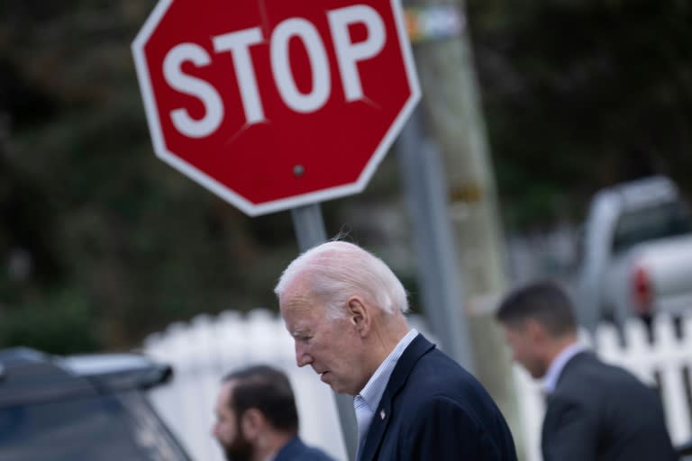 US President Joe Biden's 2024 polling numbers look especially bleak among people of color and young voters (Brendan Smialowski)