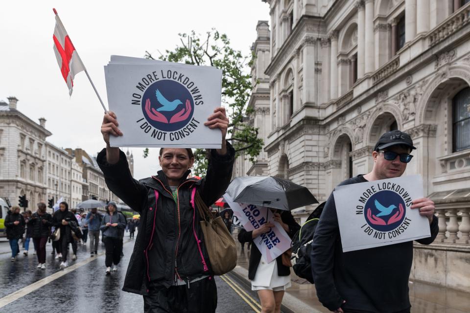 UK anti lockdown protest