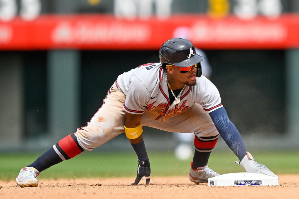 Ronald Acuña Jr. y los Atlanta Braves han estado entre las historias más importantes de la temporada de la MLB.  (Foto de Dustin Bradford/Getty Images)