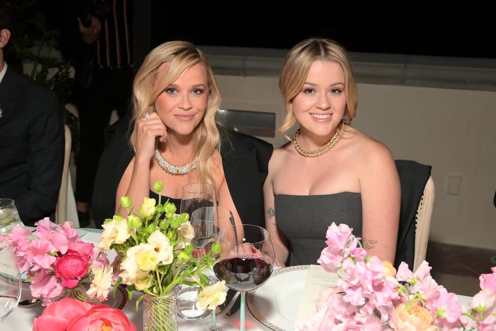 Reese Witherspoon and Ava Phillippe attend the Tiffany & Co. Celebration of the launch of Blue Book 2024: Tiffany Céleste at The Beverly Estate on April 25, 2024 in Beverly Hills, California. 